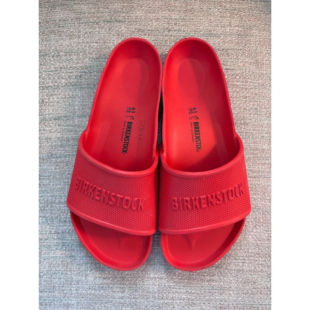 Birkenstock Barbados‎ EVA Red Slide Sandals Mens 8 Womens 10 EU 41